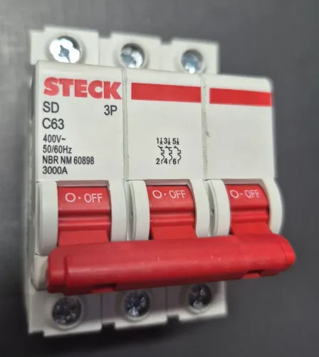Disjuntor Steck tripolar 63A curva C