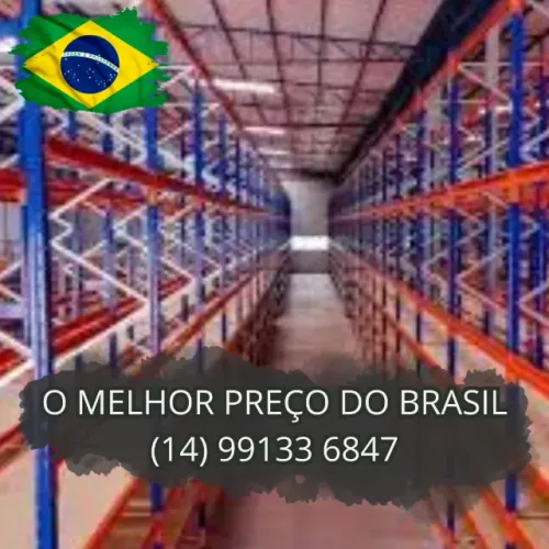 Porta Palete estante de aço p/ galpão de armazenagem