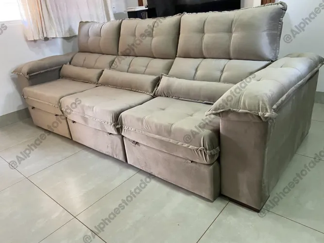 Sofá direto da fábrica retrátil e reclinável
