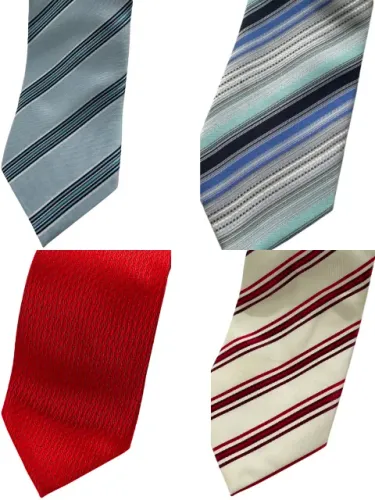 Gravata Masculina Tradicional Luxo Lisa Listrada Social Kit Com 4