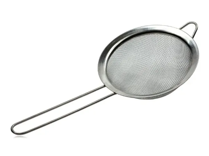 peneira crivo com cabo 12cm metal sq-3698