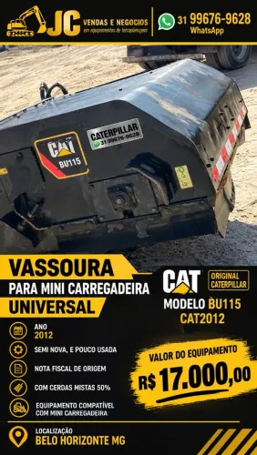 Vassoura hidráulica Caterpillar 60 polegadas BU115 CAT2012