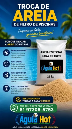 Fazemos sua Troca de Areia de filtro de piscina