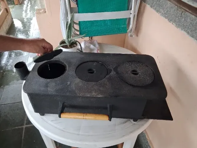 Fogão a Lenha Portátil 3 Bocas