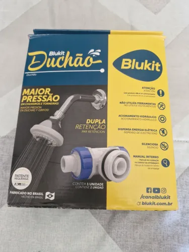 Duchão Blukit Válvula Aumenta Pressão Caixa D'Água Dupla Retenção