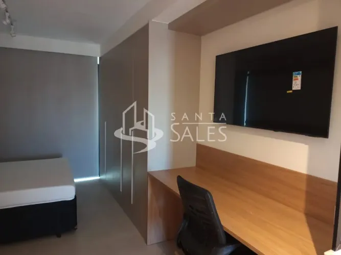 STUDIO de Luxo para Locação no Brooklin: 1 Quarto, 1 Banheiro, 1 Vaga - 33m² - São Paulo-S