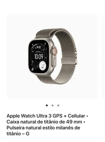 Apple Watch Ultra 3 Novo na caixa. 