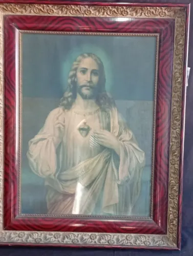 Antigo quatro sagrado coração de Jesus