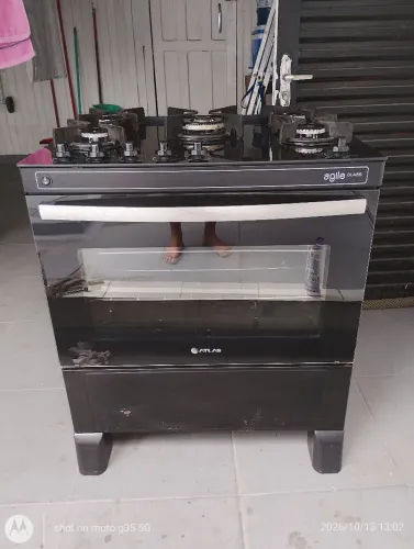 Vende-se um fogão acendedor automático 5 bocas da marca Atrás Agile Glass