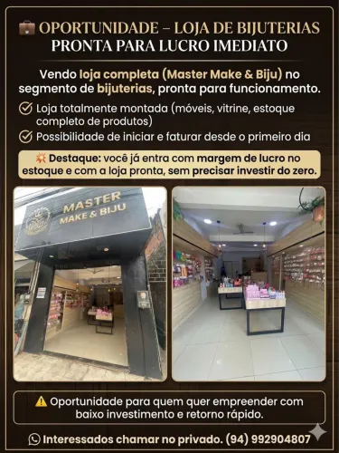 Vendo Loja Completa com Estoque e Móveis