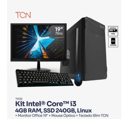 Computador completo i3 para estudo e redes sociais