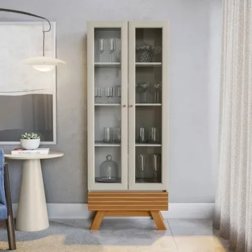 ? CRISTALEIRA RETRÔ MARSALA ?  Elegância e charme para deixar sua casa ainda mais bonita! 