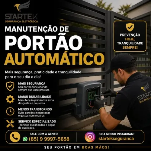 Manutenção em Portão Automático Deslizante ou Basculante