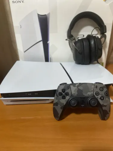 PS5 Slim 1 TB Mídia Física + Headset Havit + Jogo + Controle Camuflado