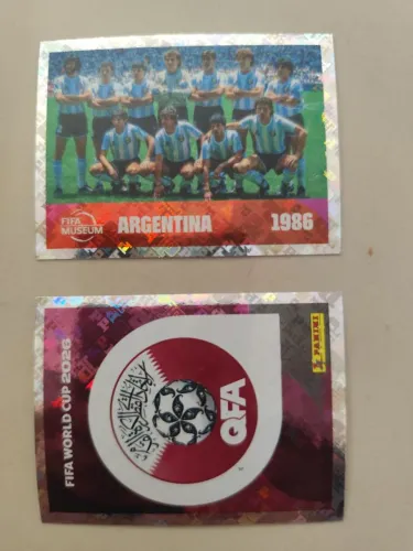 Figurinha copa 2026 Argentina e Qatar