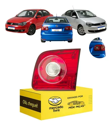 Lanterna Tampa Polo Sedan 2007 08 10 2011 2012 2013 2014 L.d Direito/passageiro Vermelho