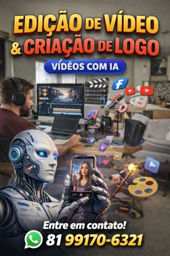 ? Edição de Vídeo Profissional | Criação de Logo | Vídeos com IA