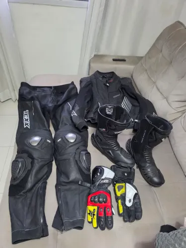 MACACÃO TEXX PISTA BOTA E LUVA
