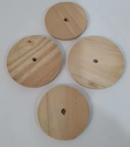 Rodinhas bolachas de madeira pinus de reflorestamento para Artesanato