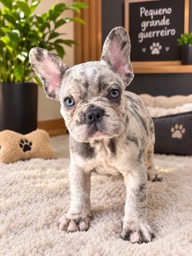 Buldogue Francês (Pelagem Exótica e olhos claros)