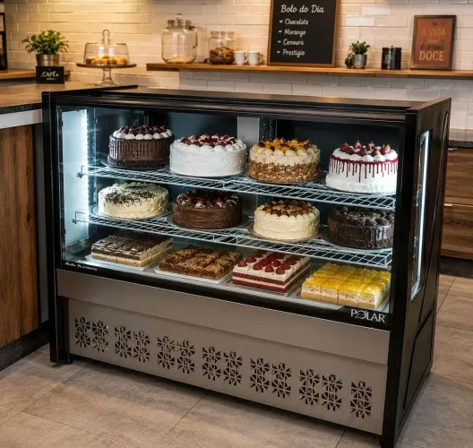 Balcão expositor para tortas Polar semi-novo