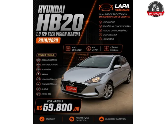 Hyundai HB20 Vision 1.0 Flex 12V MEC 2020