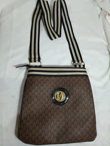 Bolsa Transversal Estilo Victor Hugo - Monograma Marrom (Inspiração)