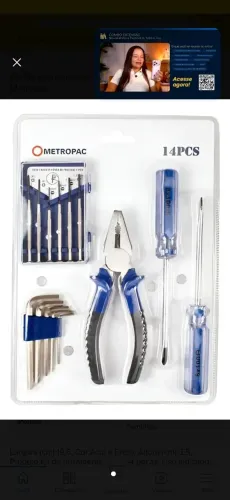 Kit Ferramentas Metropac 14pcs