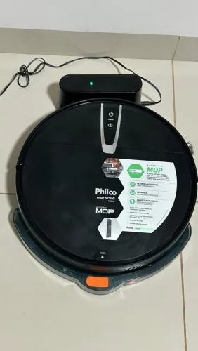 Robô Aspirador Philco PAS26P com MOP, Controle e Base de Carregamento - Garantia