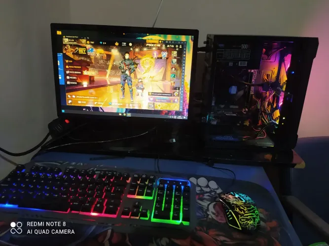 Pc Gamer básico completo,gabinete mini gamer