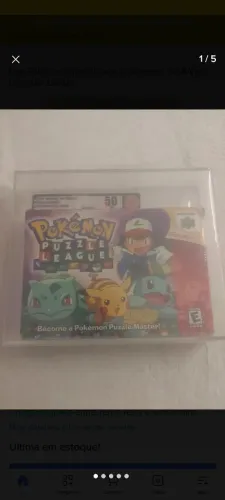 Fita Pokemo Puzzle League Nintendo N64 Vga Lacrado