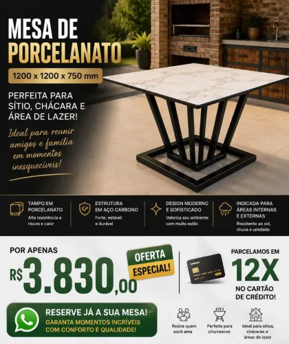 Mesa de porcelanato