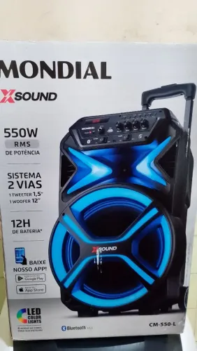 Caixa amplificada mundial cm-550-l nova 