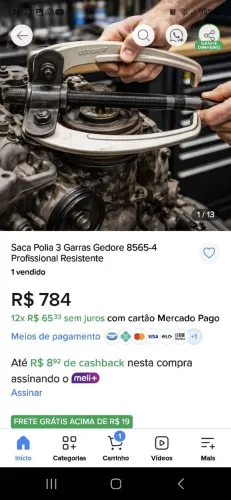 Saca polia 3 garras