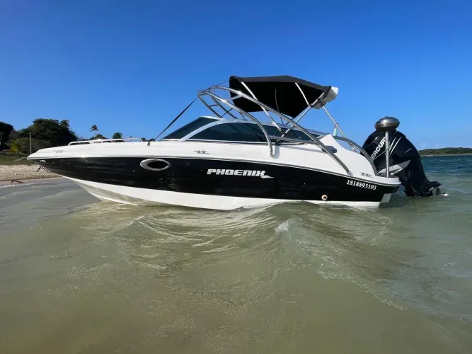 Lancha 25,5 pés organizada, revisada motor 300hp 4T