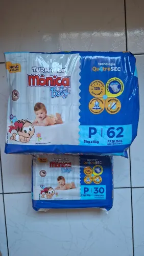 Fralda P turma da Mônica 