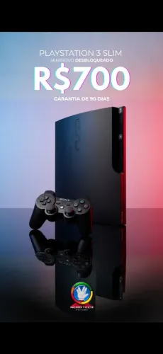 PS3 SLIM DESBLOQUEADO HEN COM GARANTIA