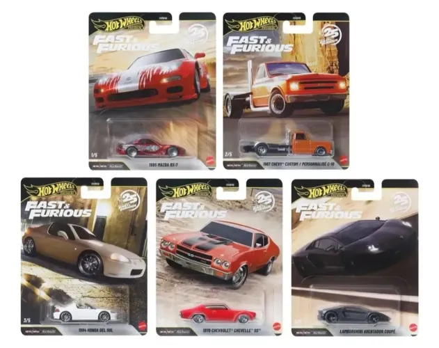 Hot Wheels Premium Velozes E Furiosos Novo Set Rx7 Chase