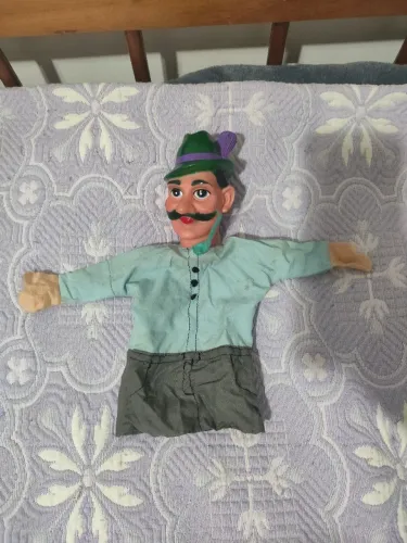 Brinquedo boneco fantoche de mão o português colecionável raro