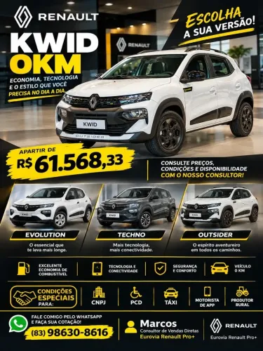 Renault Kwid Outsider 1.0 Flex 12V 5P Mec. 2027