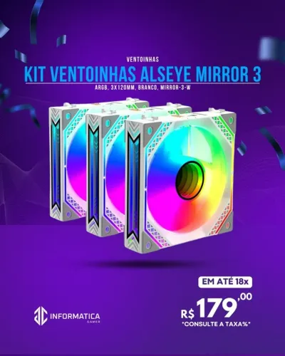 VENTOINHAS KIT 3 FANS ALSEYE MIRROR 3