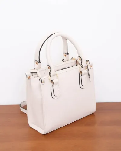 Bolsa Feminino Tote Media Brighton Couro OffWhite - TDS Couros
