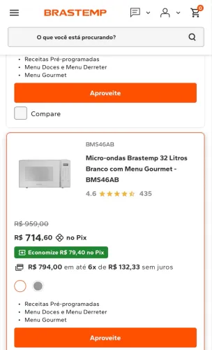 Microondas Brastemp 32L