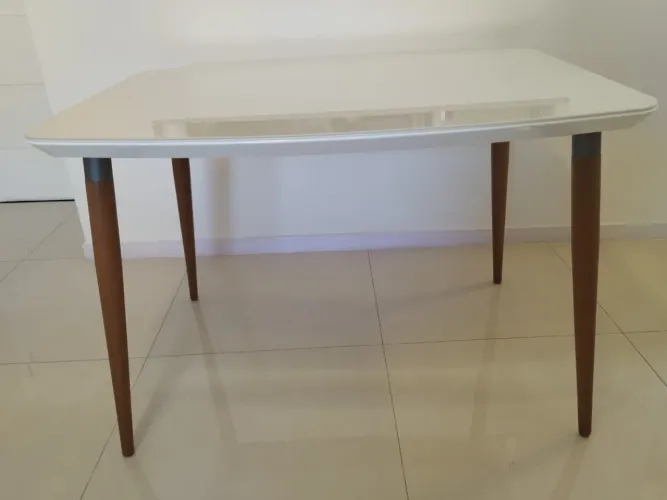 Mesa de Jantar Retangular com Vidro
