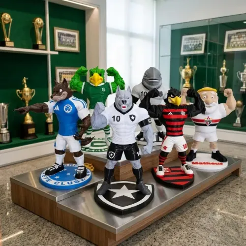 Mascote do Seu Time Personalizado | São Paulo, Corinthians, Cruzeiro, Santos e mais