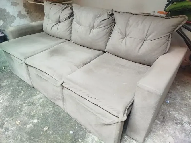 Sofá Retrátil em Suede 2,20 cm