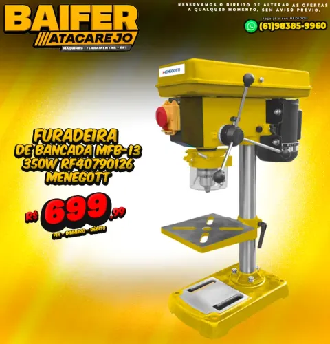 Furadeira de Bancada MFB-13 1/2CV 350w RF40790126 Menegotti