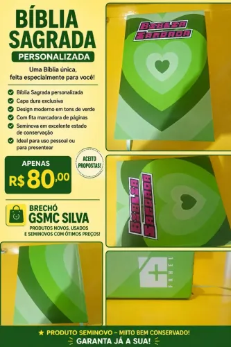 Bíblia sagrada capa dura personalizada