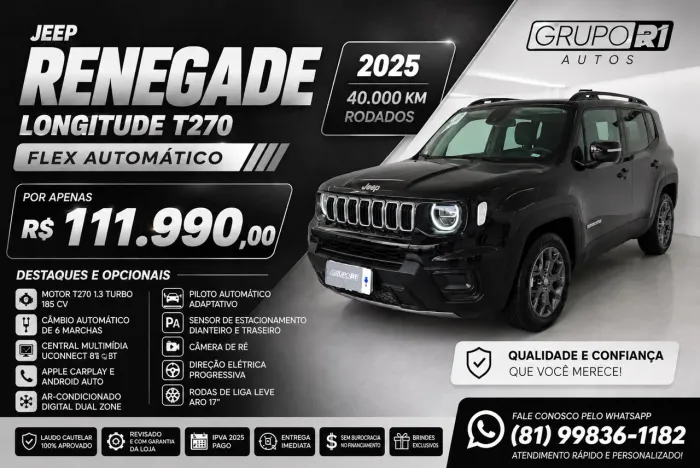Jeep Renegade Long. T270 1.3 TB 4X2 Flex Aut. 2025