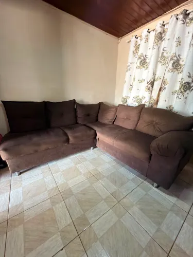 Sofá formato de L 7 lugares